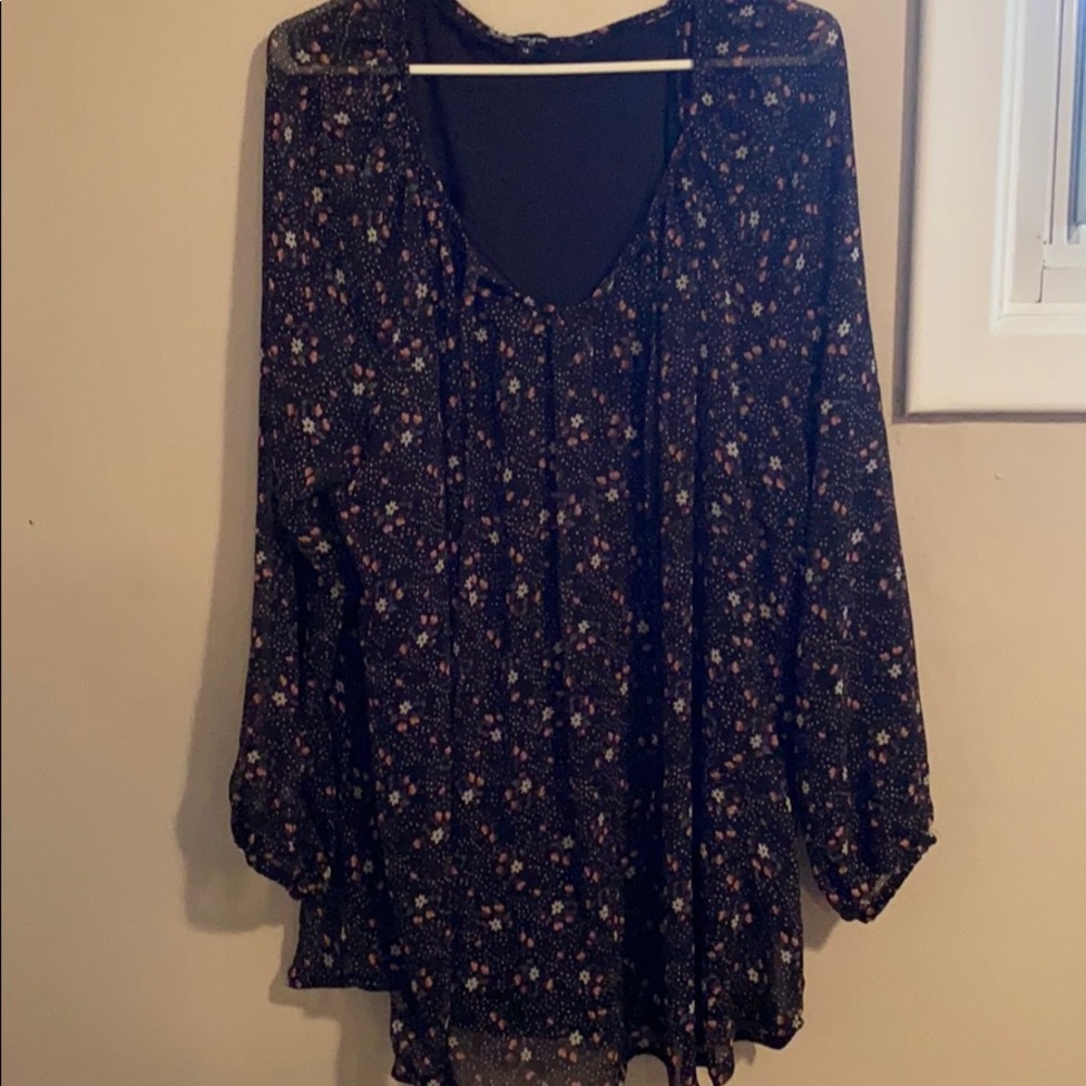 Lily Morgan Floral Sheer Top
